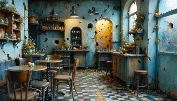 A Syrian Father's Café Became a Target. He Responded With Easter Decorations Over Bullet Holes.